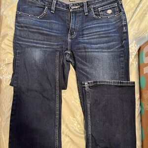 Harley-Davidson Dark Blue Boot Cut Women's Jeans with Stud Details